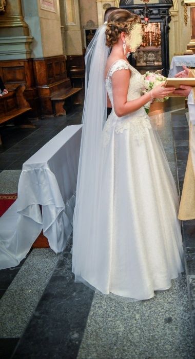 welon długi do sukni ślubnej