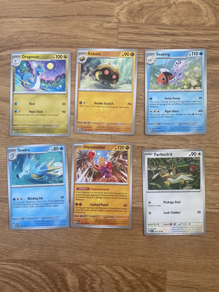 6 Cartas Pokémon Scarlet e Violet - 151