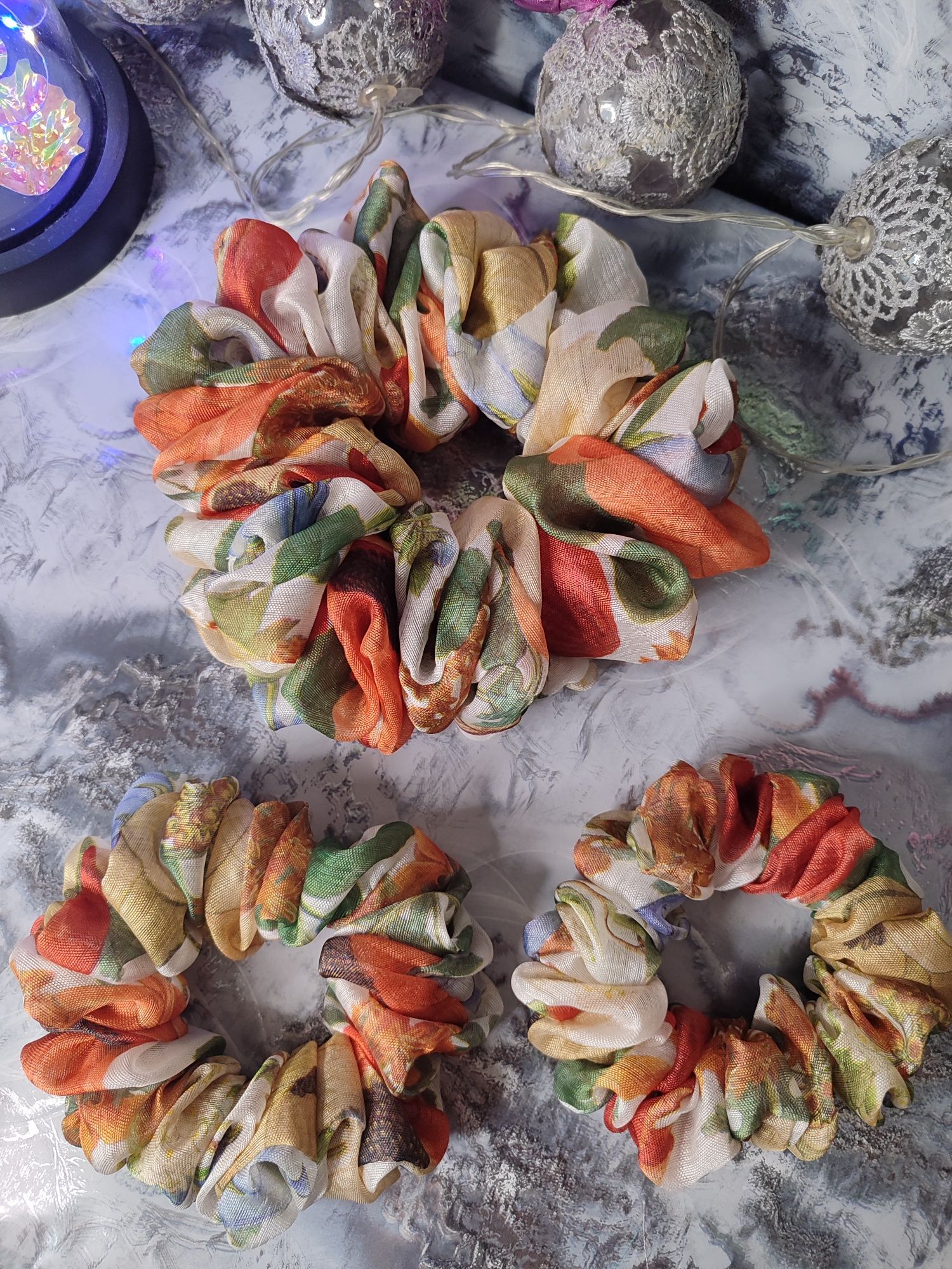 Scrunchie do włosów rozm S Szyfon