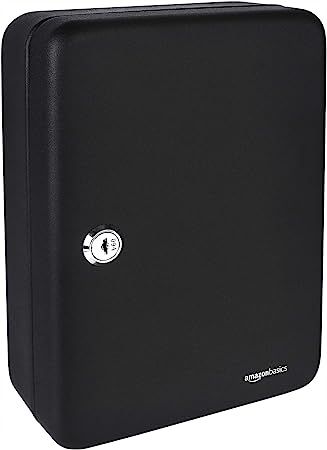 zestaw kasetka na klucze (klucz) amazonbasic czarna schludna i tagi