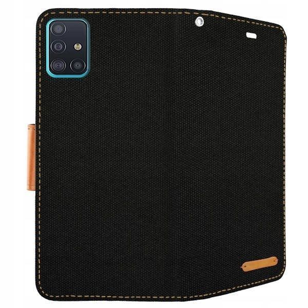 Kabura Canvas Book Pasuje Do Samsung A51 Czarny