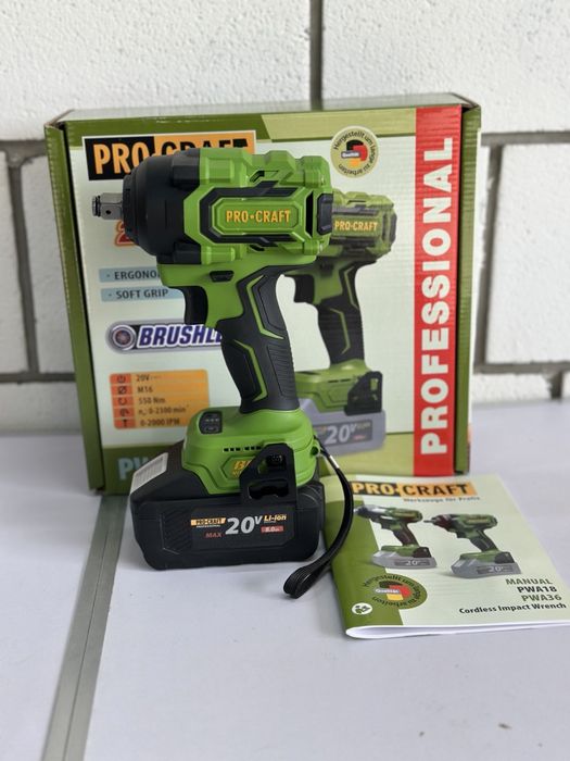 Ціна тижня!!! Гайковерт Procraft PWA18 550Нм тушка