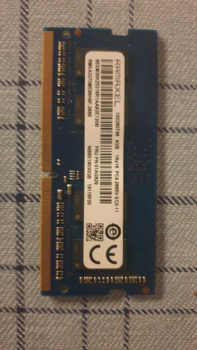 RAM do laptopa Lenovo t480s SO-DIMM Ramaxel 4GB 2666 MHz DDR4