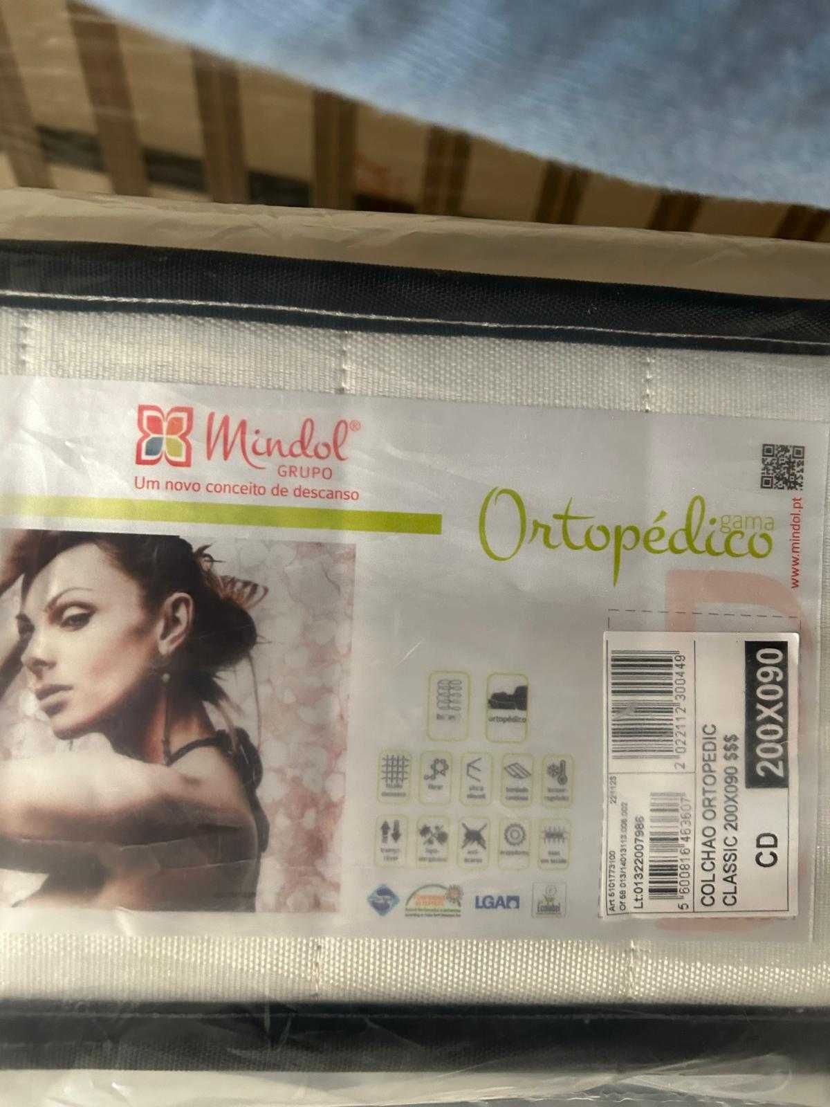 Sommier e colchão ortopedico 200x90 novos