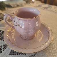 Różowa porcelana -  filiżanka sygnowana H&C Czechosłowacja