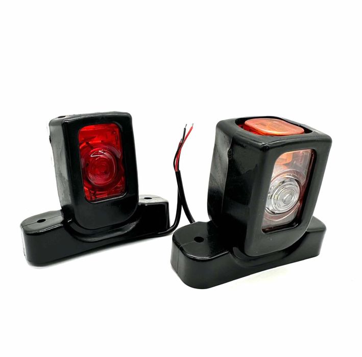 Lampy obrysowe boczne led do przyczep 12-24V 8cm 3 kolory swiatla