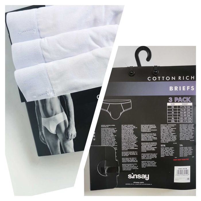 Nowe majtki slipy L białe majtki slipki L