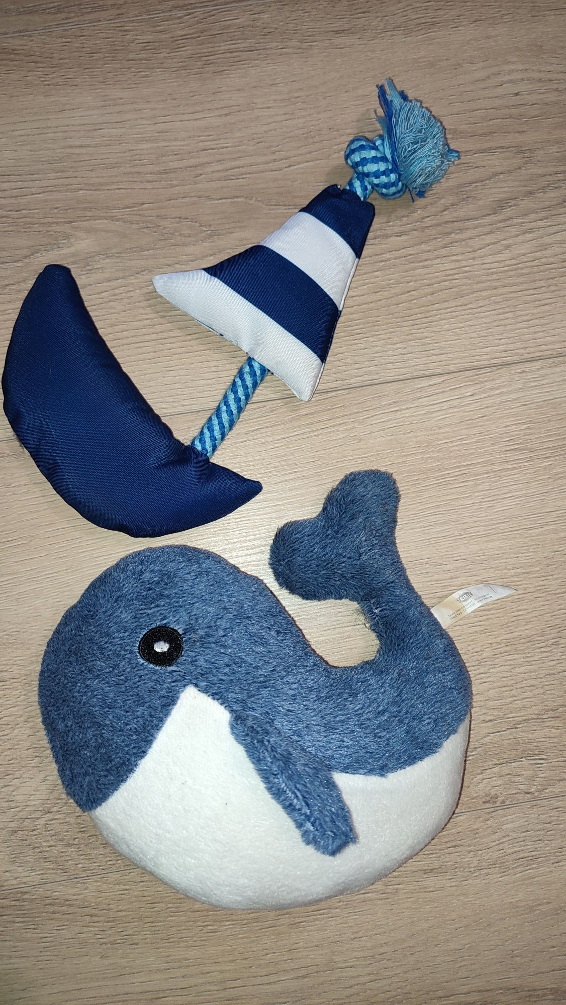 Zabawki dla psa Trixie wieloryb i łódka nowa