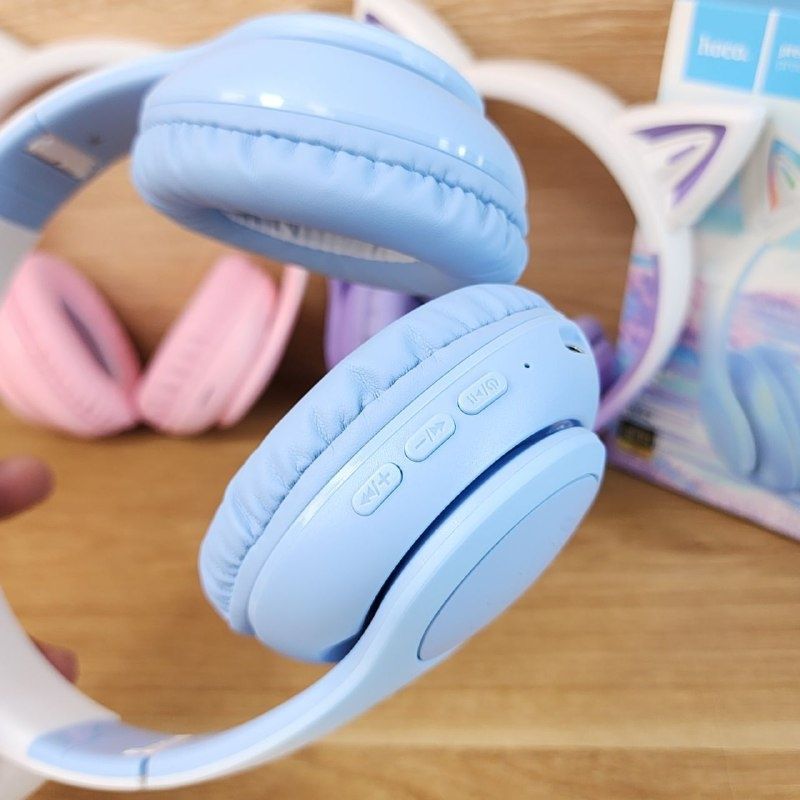 Новые! Наушники с ушками беспроводные детские Cat Ear Wireless W42