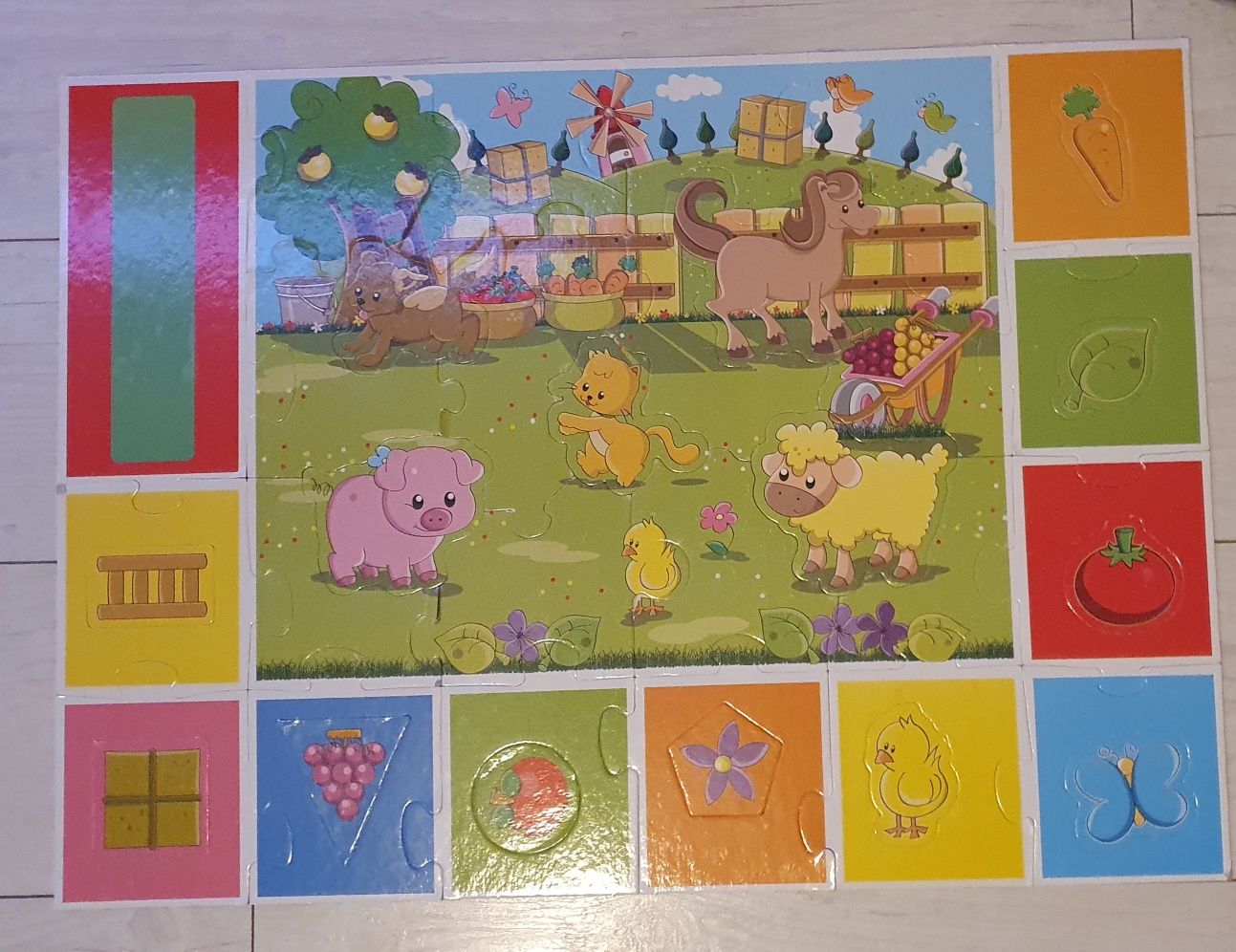 Puzzle zwierzęta na wsi farma  3+