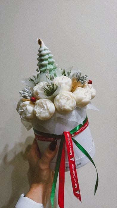 Świąteczny flower box / podziękowania świąteczne