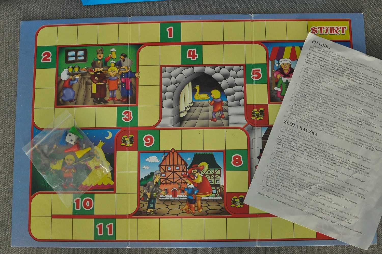 Gra planszowa, edukacyjna dla dzieci - Pinokio, Legenda złotej kaczce