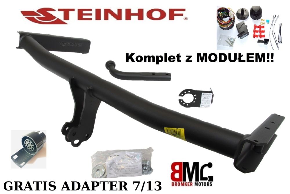 HAK HOLOWNICZY + MODUŁ 7P do Audi A4 B7 Sedan oraz Avant