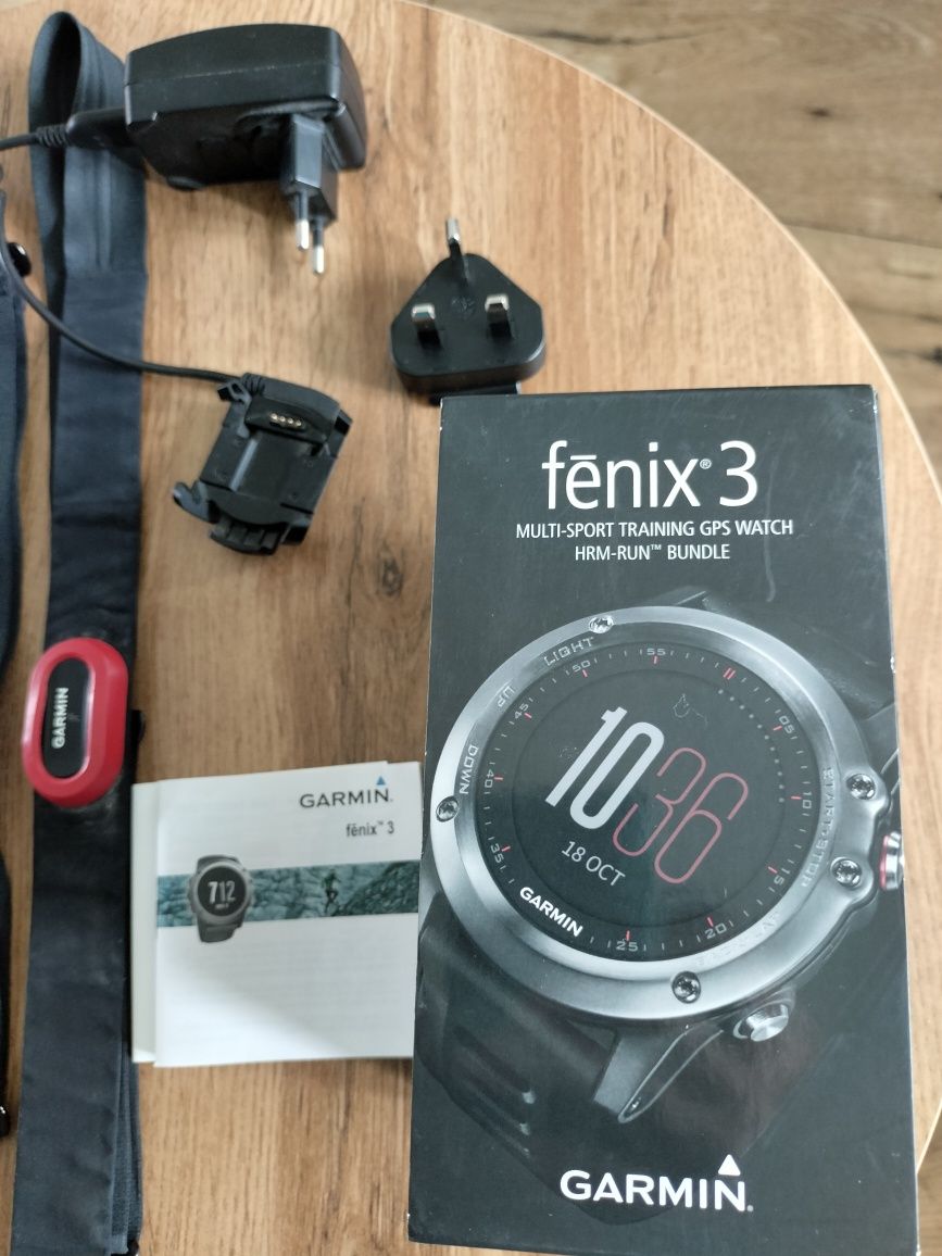 Garmin Fenix 3 HR czarny czerwony pasek ładowarka polski dystrybutor