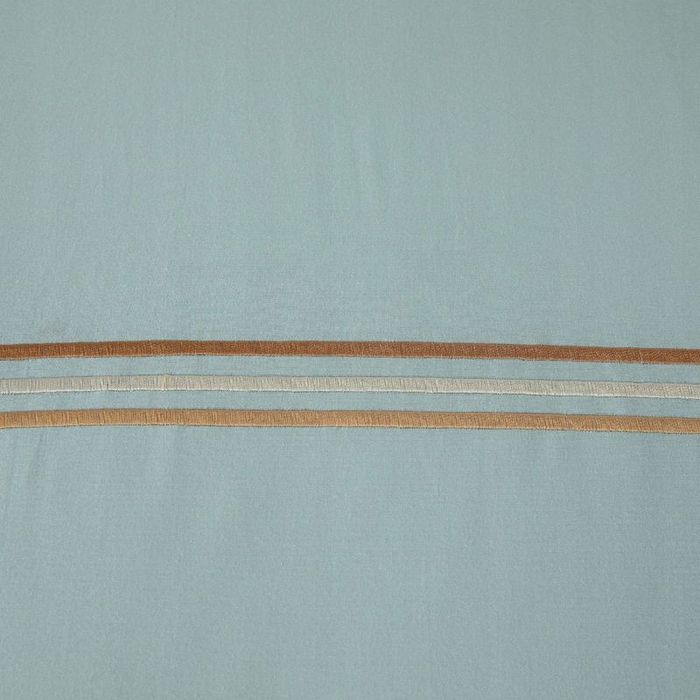 Pościel 140x200/2cz poszewki 70x80 gładka z Haftem Lumera komplet Nieb