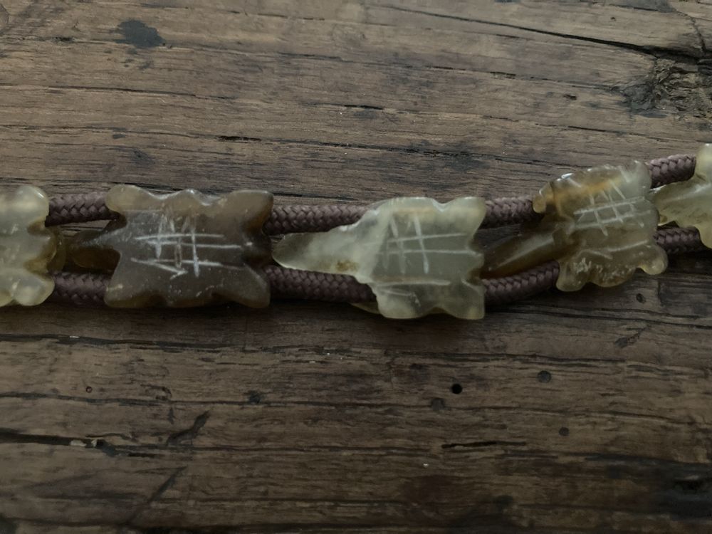 Pulseira em ágata e flor