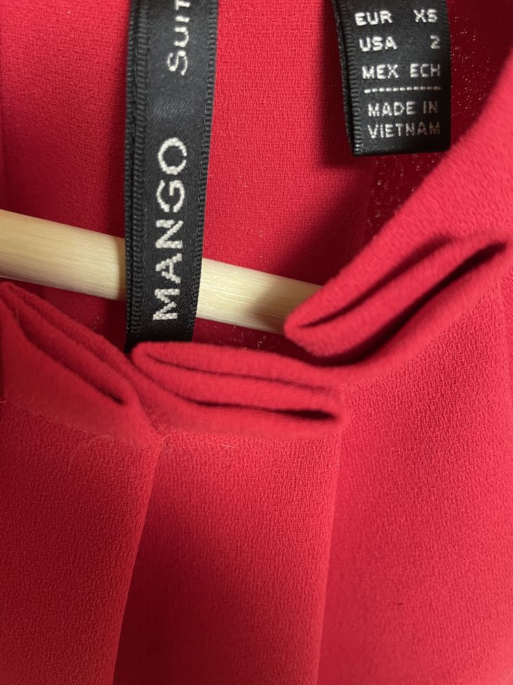 Червона блуза Mango, червоний топ, літня кофтинка Mango, блузка Mango