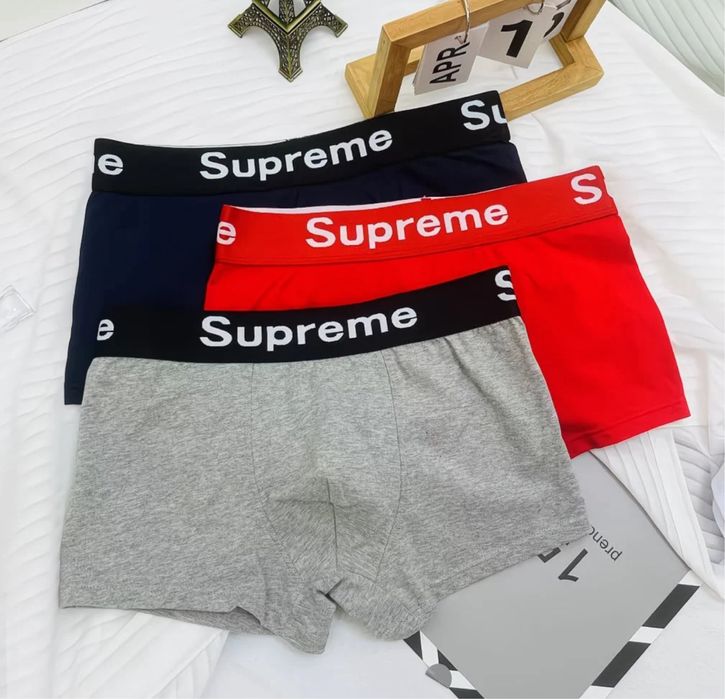 Трусы Боксеры Supreme Білі Чорні Червоні труси боксери