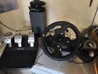 Xbox series X + 3 pady + Kierownica G920 + Dzwignia zmiany biegow l