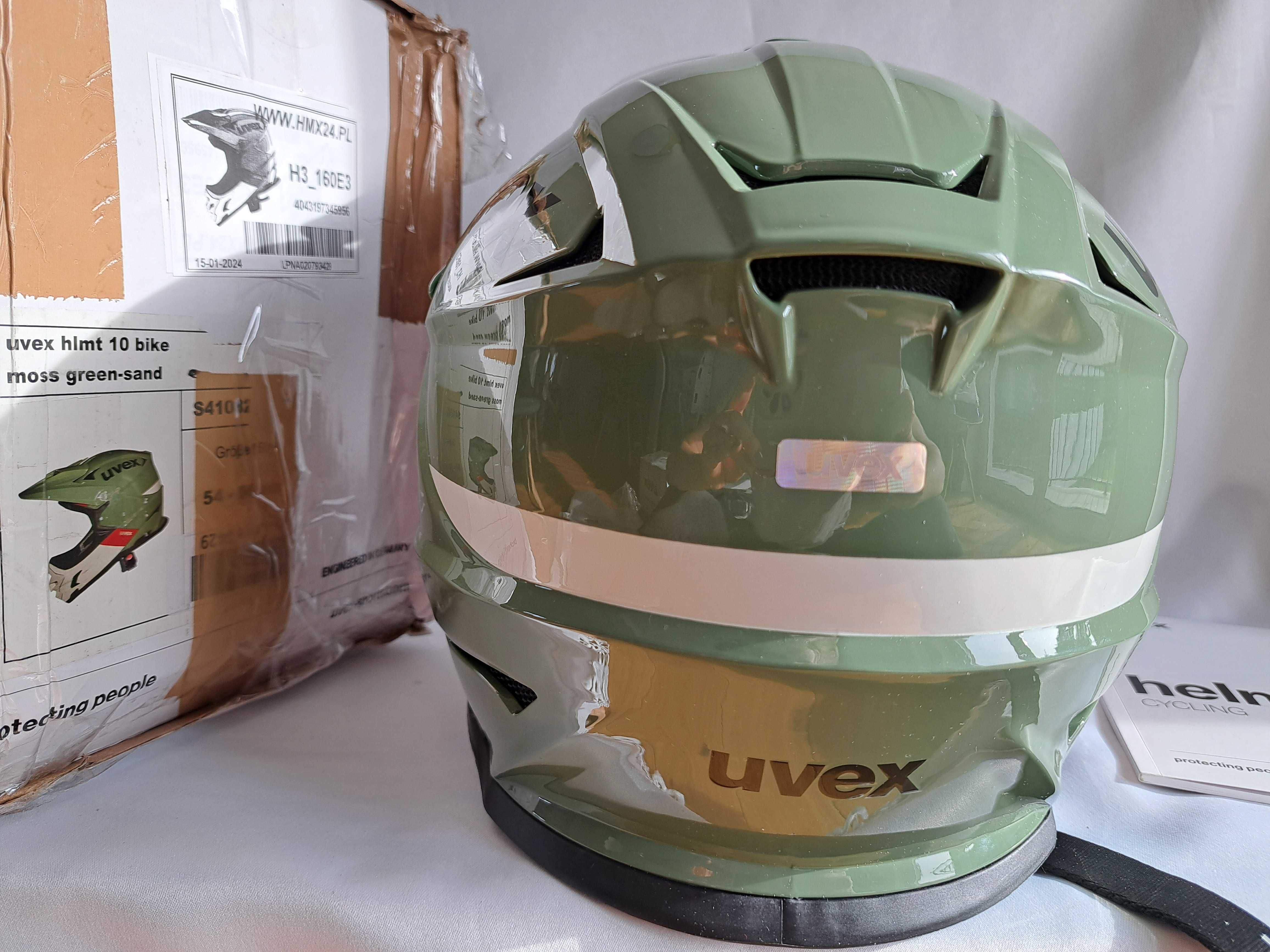 Kask rowerowy fulllface Uvex HLMT 10 Bike Moss Green Sand S 54-56cm