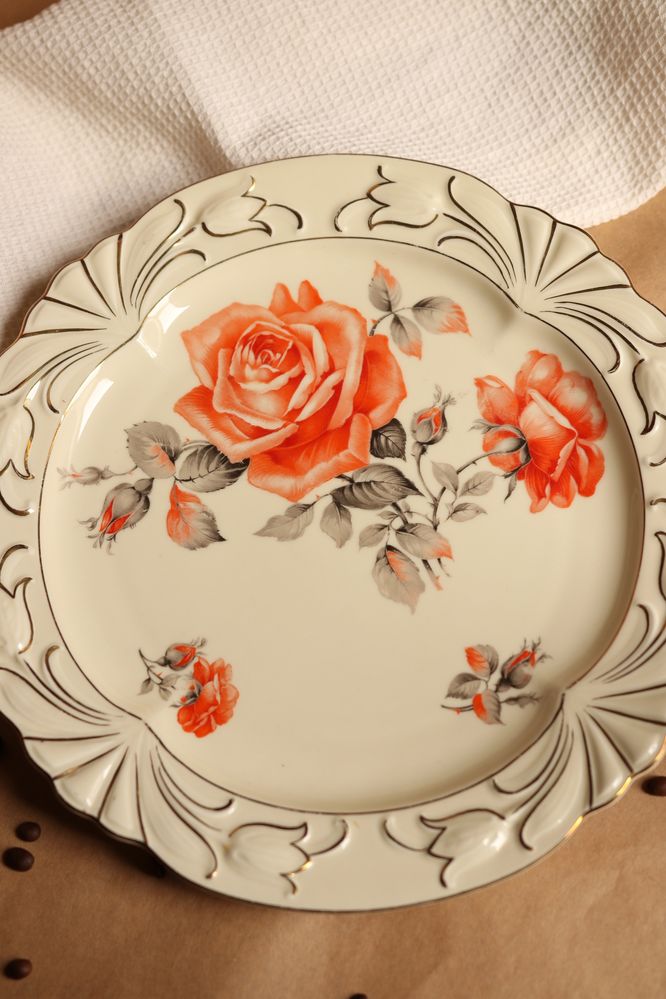 Patera Bavaria Schumann róże talerz porcelana