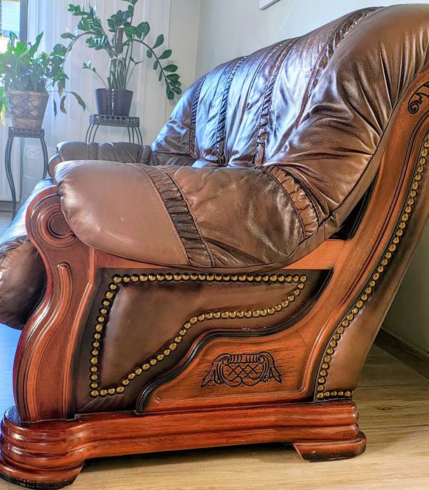 Zestaw mebli holenderskich 3,2,1 plus puf