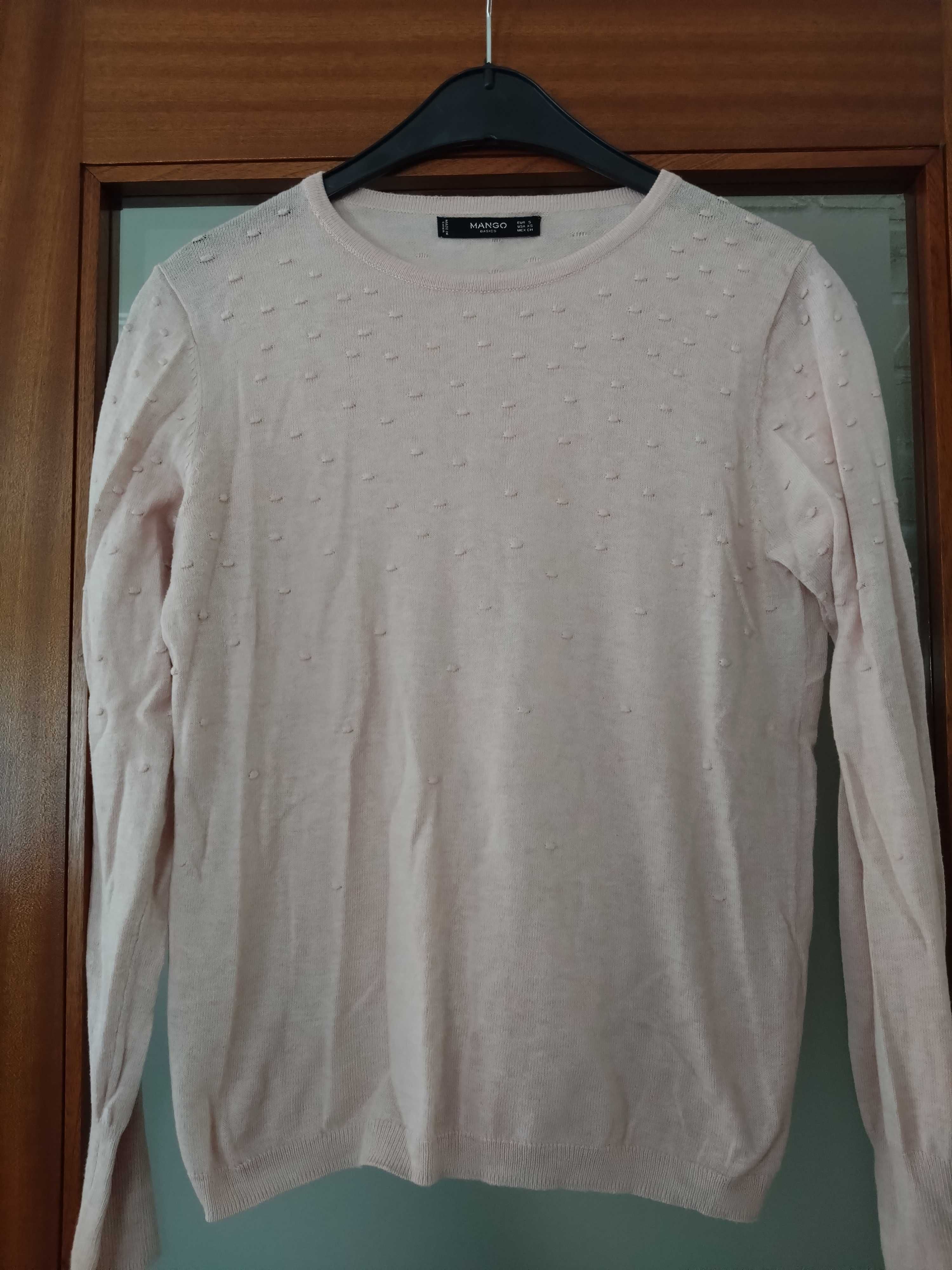 Camisola rosa claro Mango