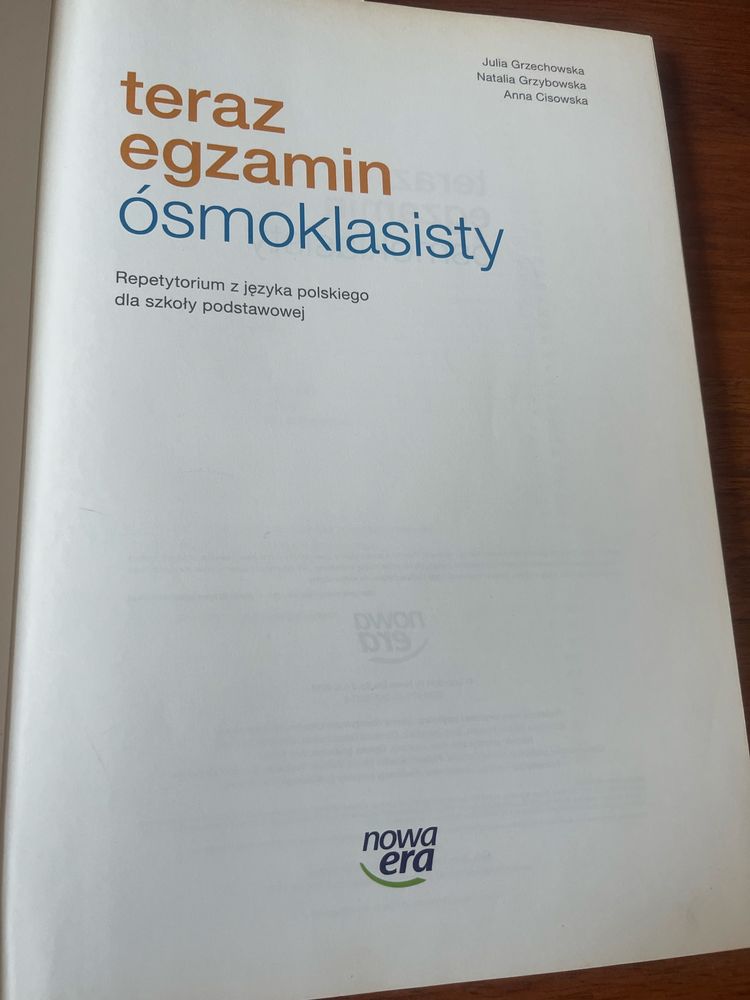 Teraz Egzamin ósmoklasisty 8 klasaPolski Matematyka Angielski Nowa Era
