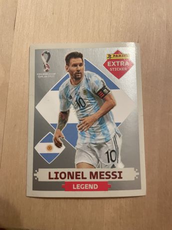 Lionel Messi extra sticker prata/silver Panini Qatar 2022