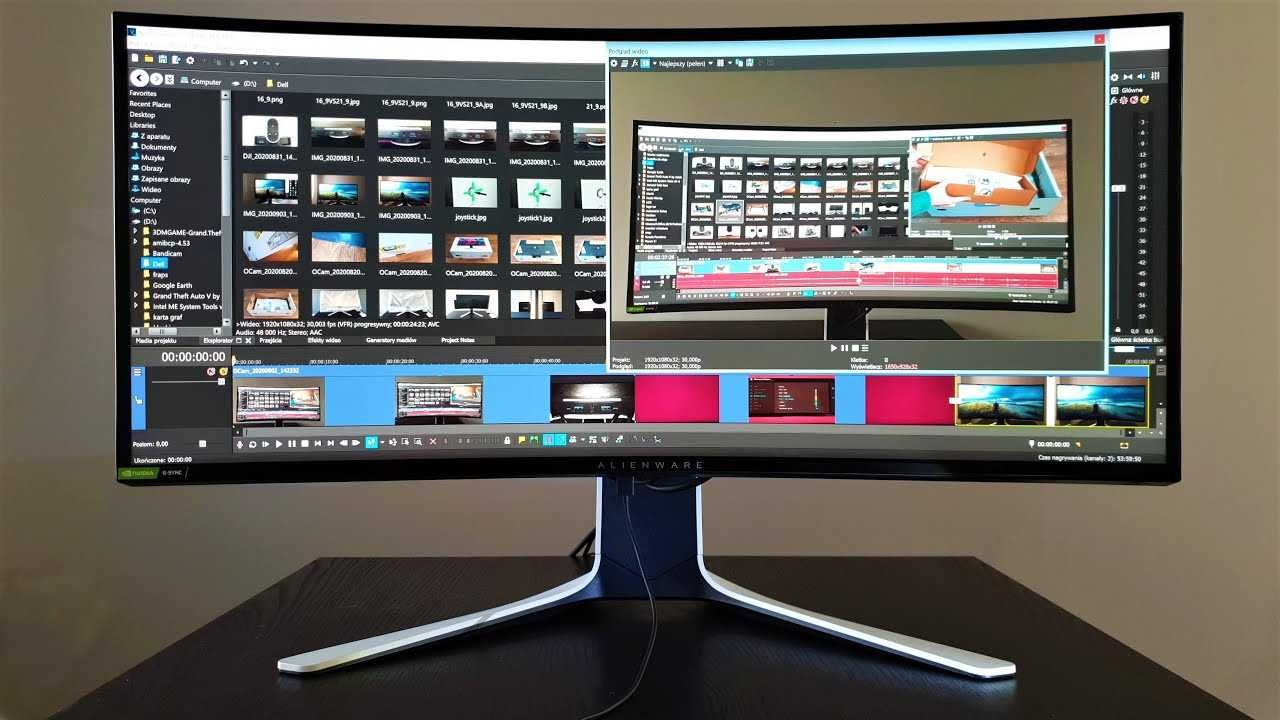 Monitor Dell Alienware ultrawide 34" 3440x1440, 120Hz, IPS, G-Sync
