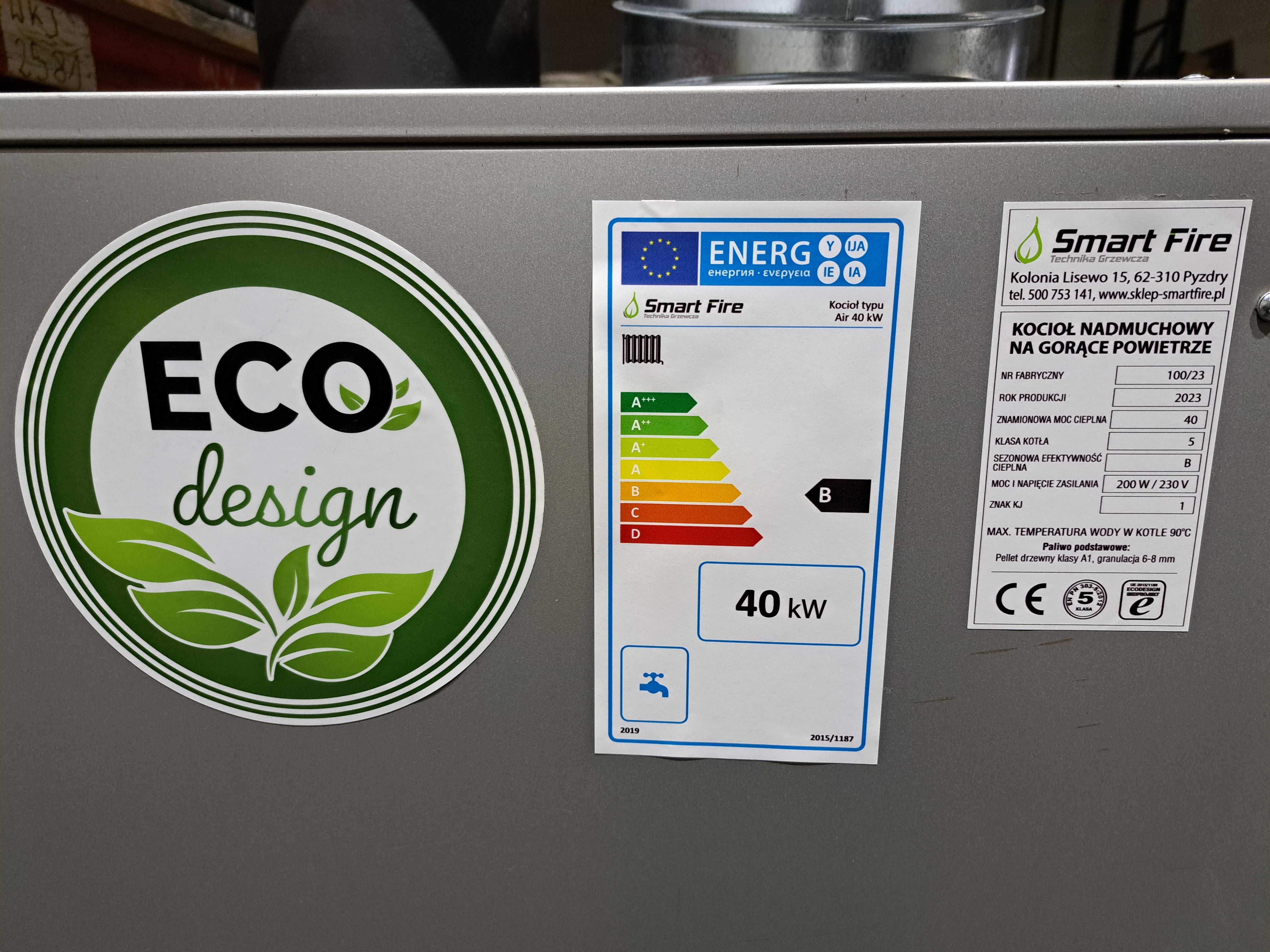 Nagrzewnica piec kocioł nadmuchowy na pellet automat Eco-palnik moc 40