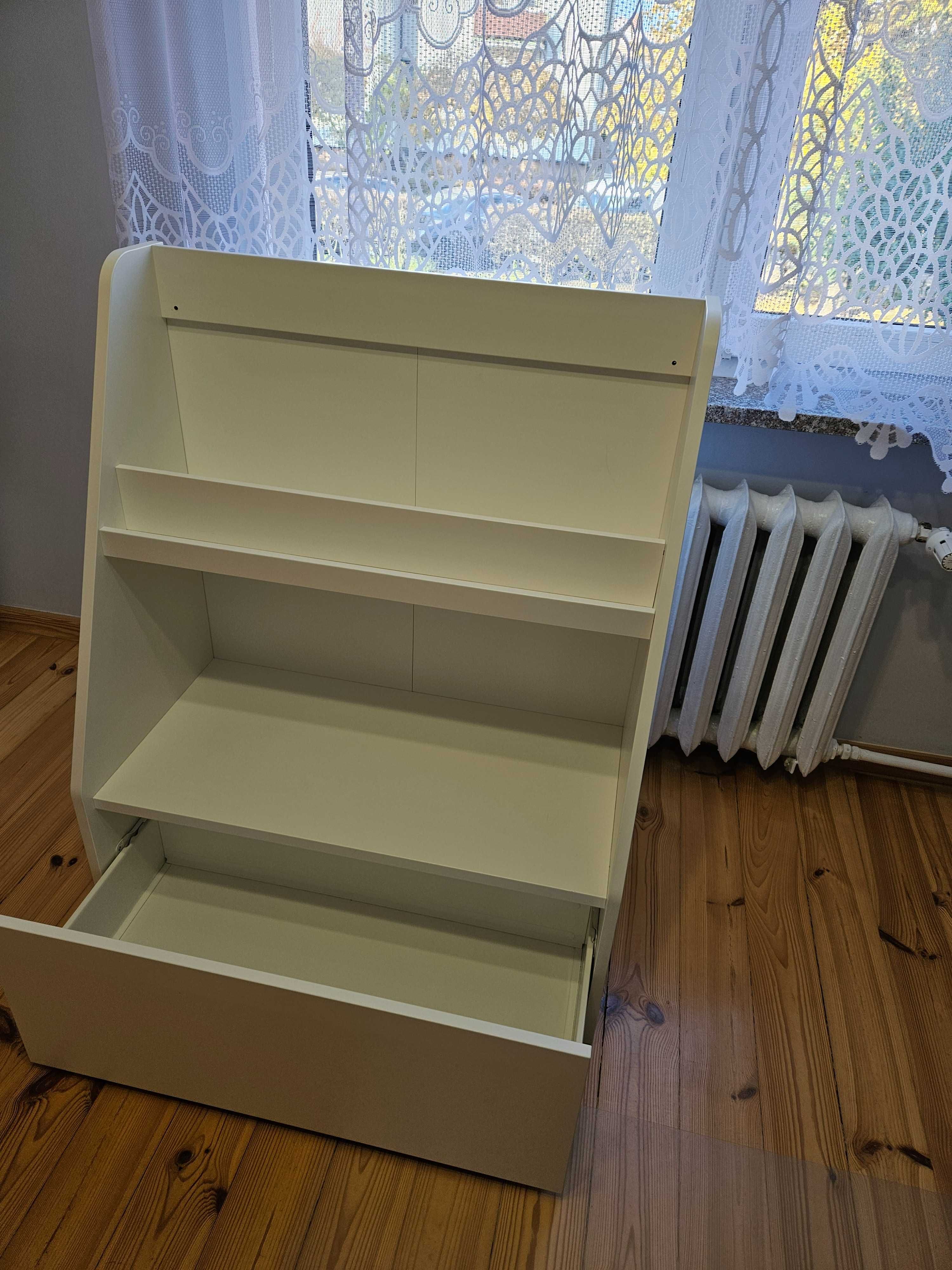 IKEA BERGIG - Regał na książki z szufladą, biały