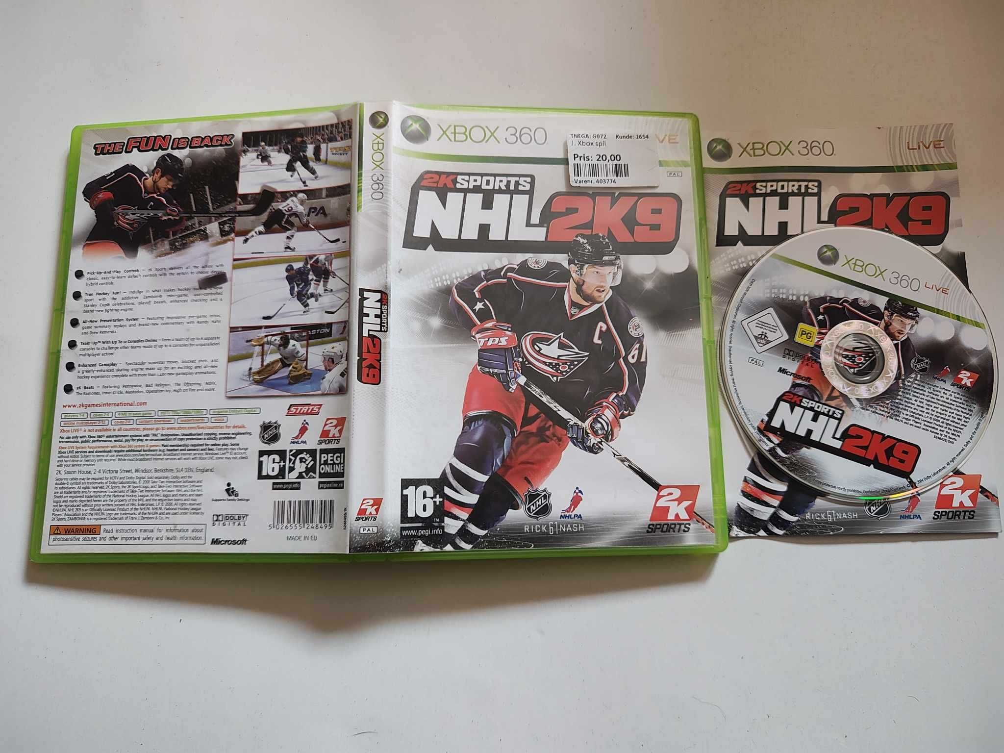 Xbox 360 gra nhl 2k9