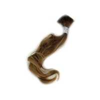 Włosy dziewicze w kitce falowane złocisty jasny brąz 32cm 51g