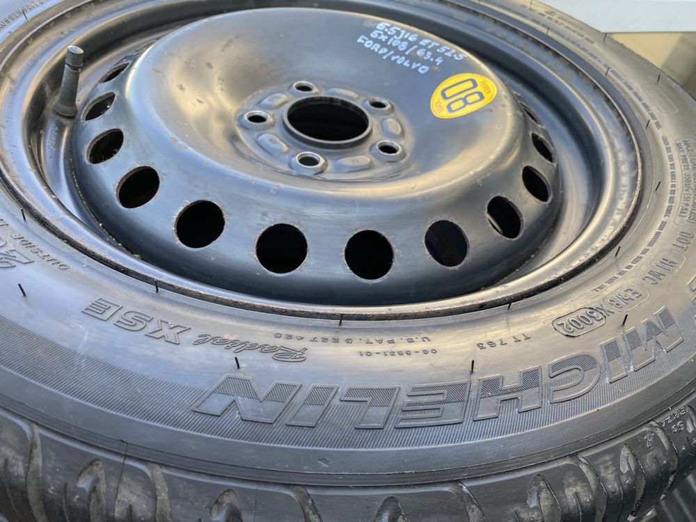 Koło zapasowe 5x108/63.4 Ford/Volvo 6.5J16 ET52.5 opona 205/55R16