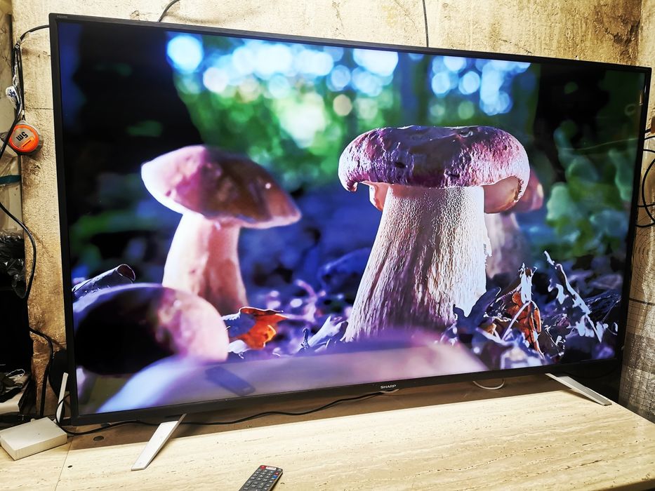 65" Sharp 4K  Smart TV  harman kordon piekny telewizor dvbt2 hevc