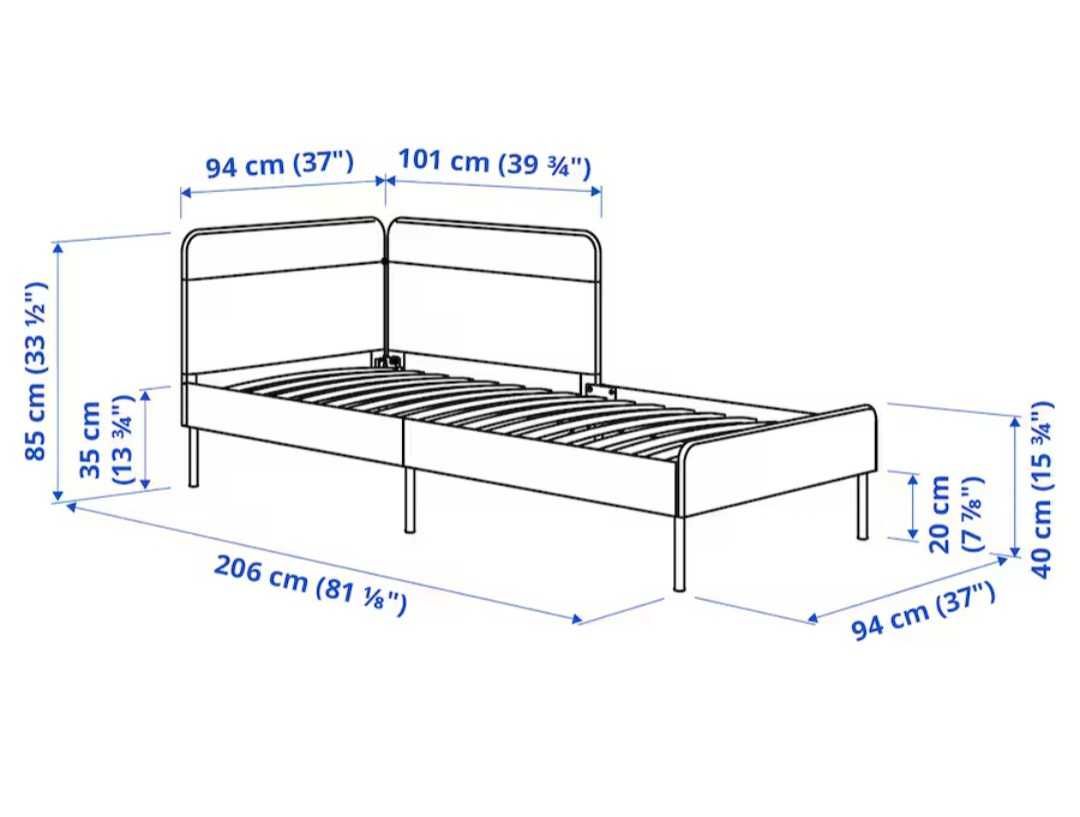 Cama de Solteiro com Colchão