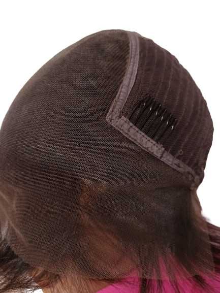 Peruka naturalna mono lace  darkchokolate 63cm/rozmiar S-Luxe wigs