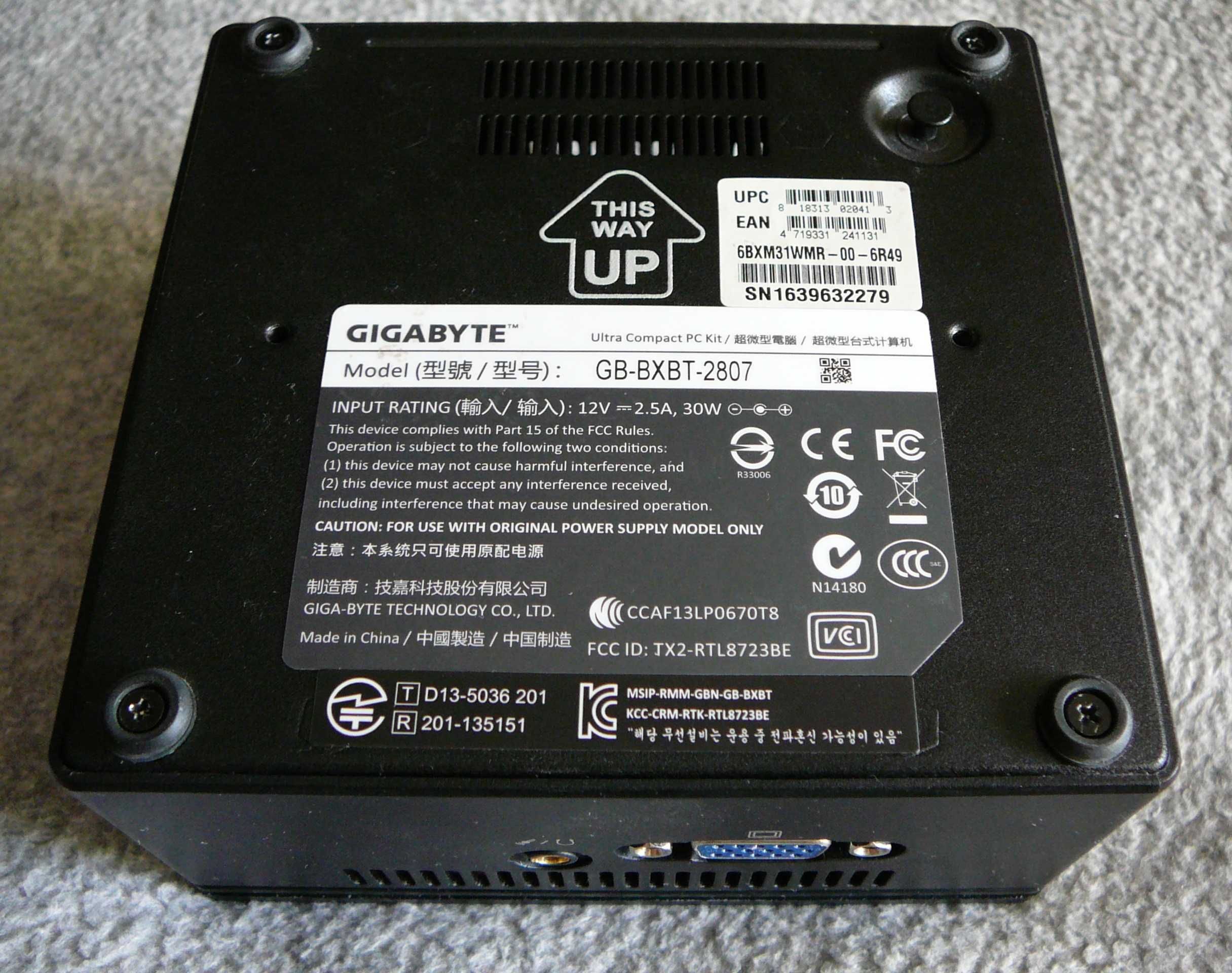 ультра компактний пк gigabyte gb-bxbt-2807