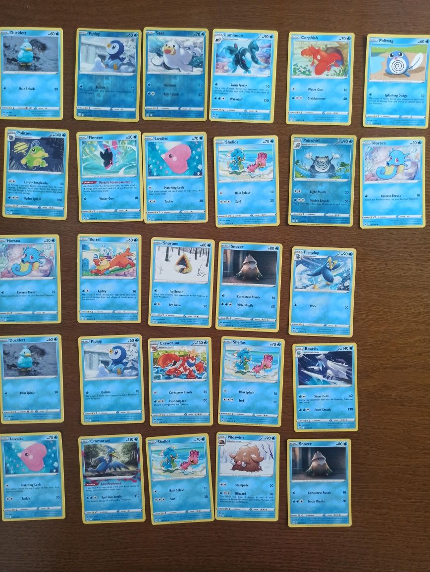 Karty pokémon TCG oryginalne wodne