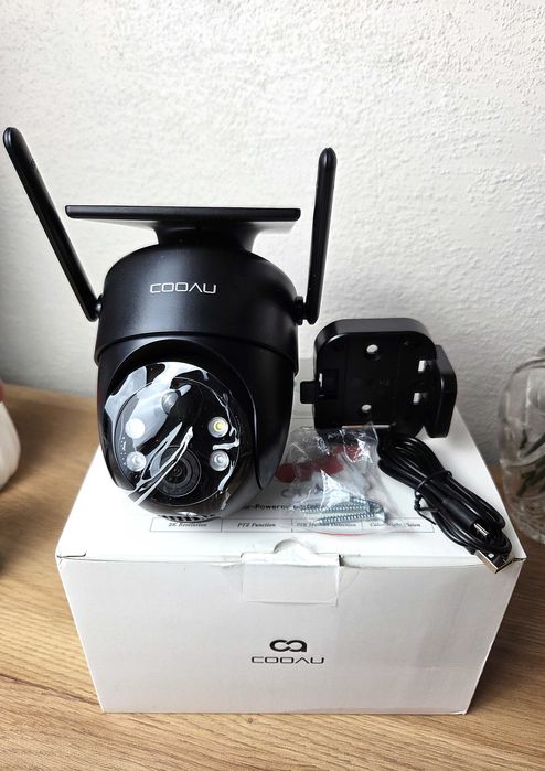 Kamera solarna WiFi Bluetooth COOAU C5 2K 360° – bezprzewodowa