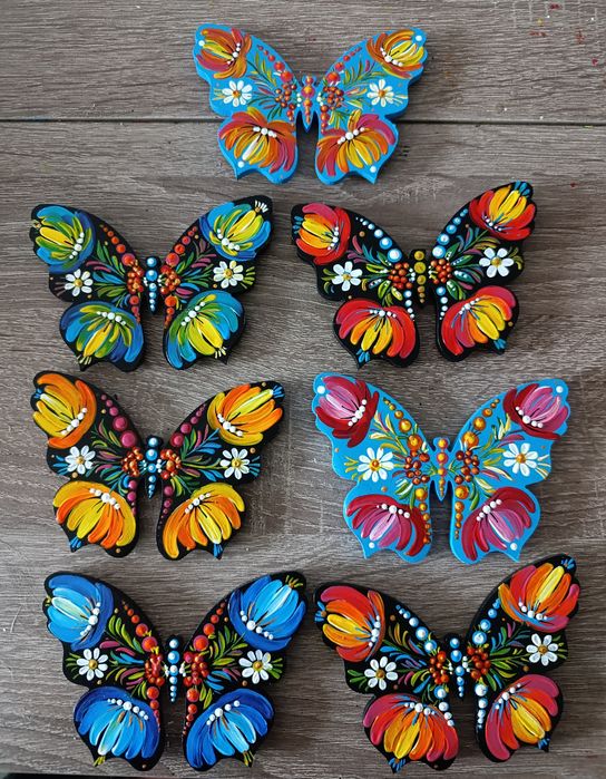 Дерев'яні магніти з ручним розписом