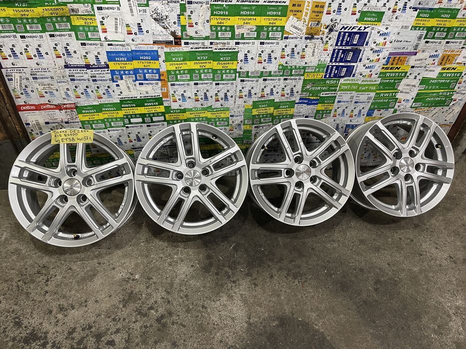 Литі диски dezent r15 5/100 6j et38 skoda fabia tour vw golf4 bora