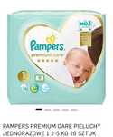 Pampers premium care 1 2-5kg Wysyłka olx nie Dada lulipu huggies