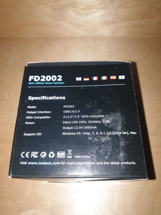 STACJA KLONUJĄCA Dokująca dyski 2.5 i 3.5 HDD inateck FD2002