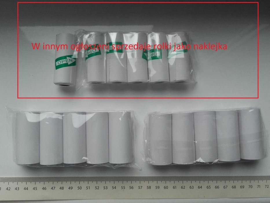 Rolki do mini drukarki termicznej 57mm x 25 x 4,5m, paragon