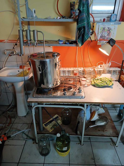 Destylator 30L ze stali nierdzewnej, 2 odstojniki, kolumna filtracyjna