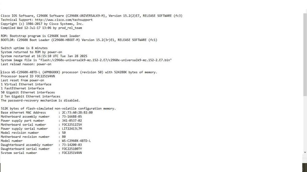Коммутатор Cisco Catalyst WS-C2960X-48TD-L Uplink SFP+ 10Gb Нал/безнал