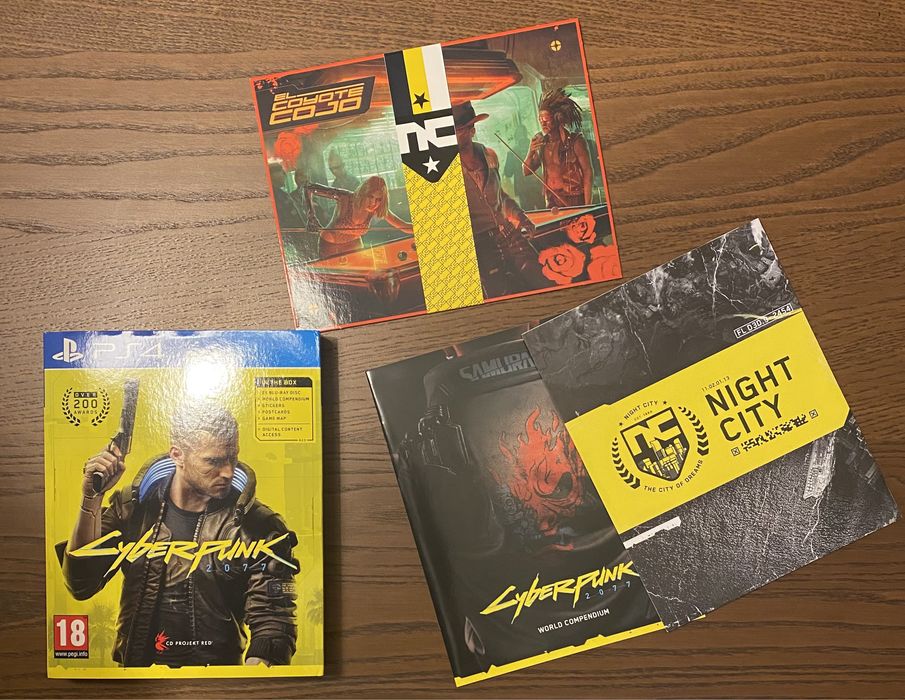 Ps4/Ps5 Cyberpunk 2077 capa exterior e postais