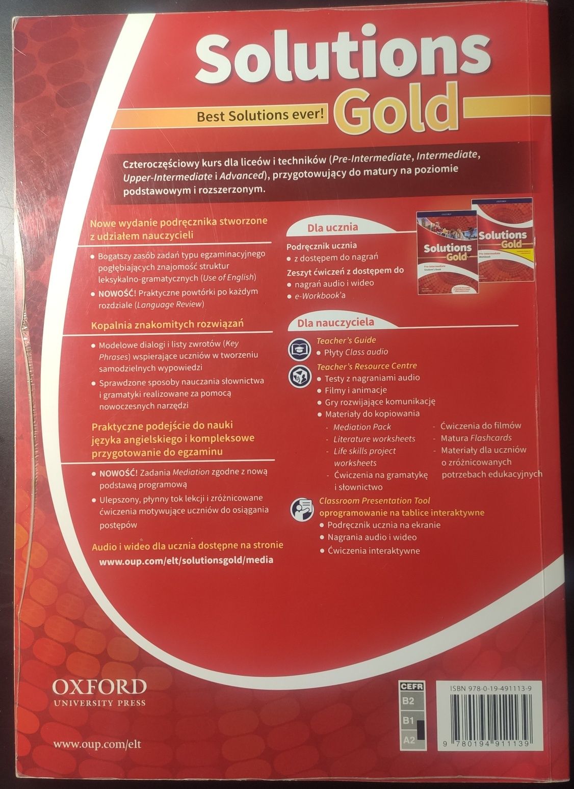 Zeszyt ćwiczeń Solution Gold Pre-Intermediate do nauki angielskiego